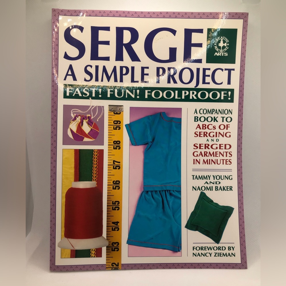 Serge A Simple Project, a softcover instructional project book for sergers